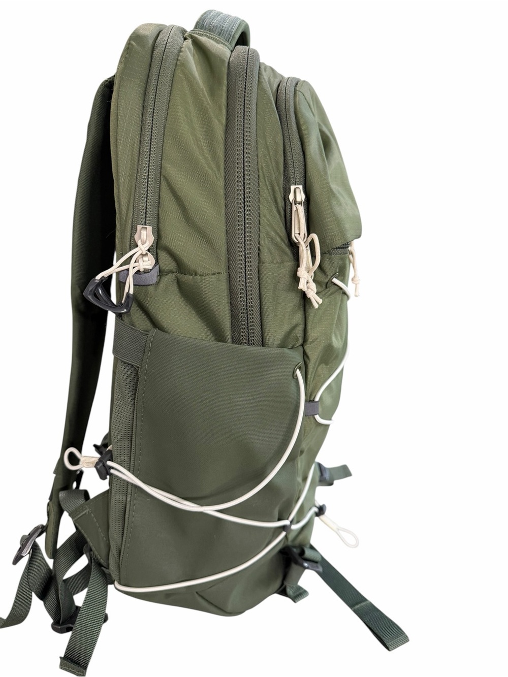 The North Face Borealis Olive Green Men's Backpack with Bungee Front - Picture 6 of 11